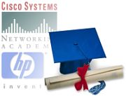 Titulo oficial y diploma de Cisco Networking Academy y HP